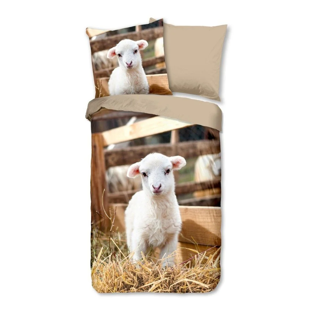 Dětské povlečení na jednolůžko z čisté bavlny Muller Textiels Lamb, 135 x 200 cm v:1094856
