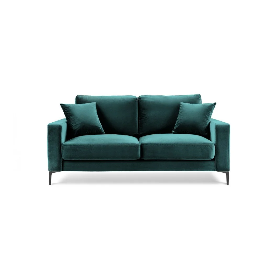 Tyrkysově modrá sametová pohovka Kooko Home Harmony, 158 cm v:1351799