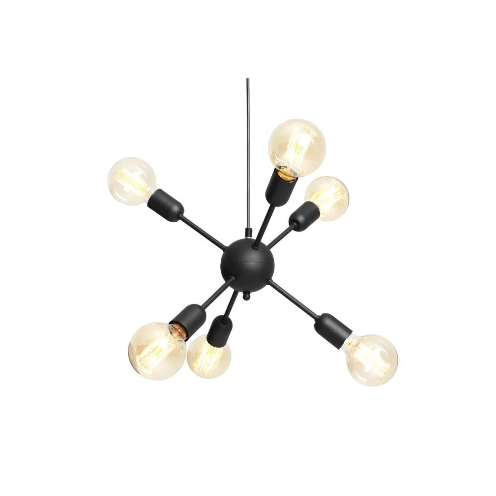 Černé závěsné světlo pro 6 žárovek CustomForm Vanwerk Ball v:934940