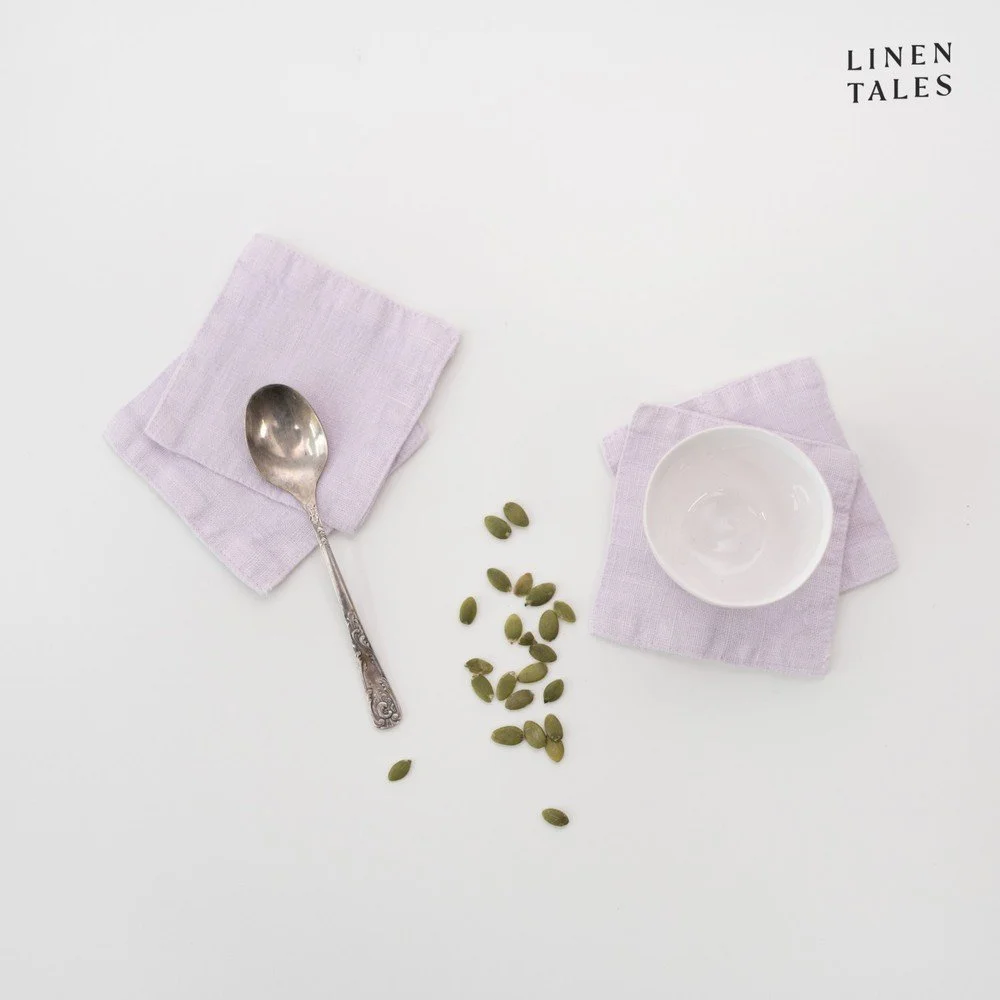 Fialové látkové podtácky v sadě 4 ks – Linen Tales v:1528056