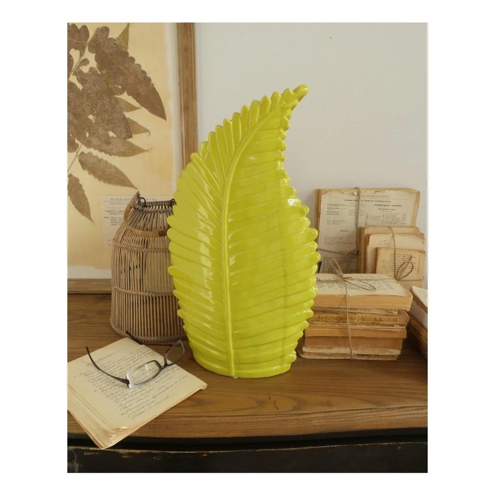 Keramická dekorace Orchidea Milano Tropical Leaf Yellow, výška 47 cm v:1013306