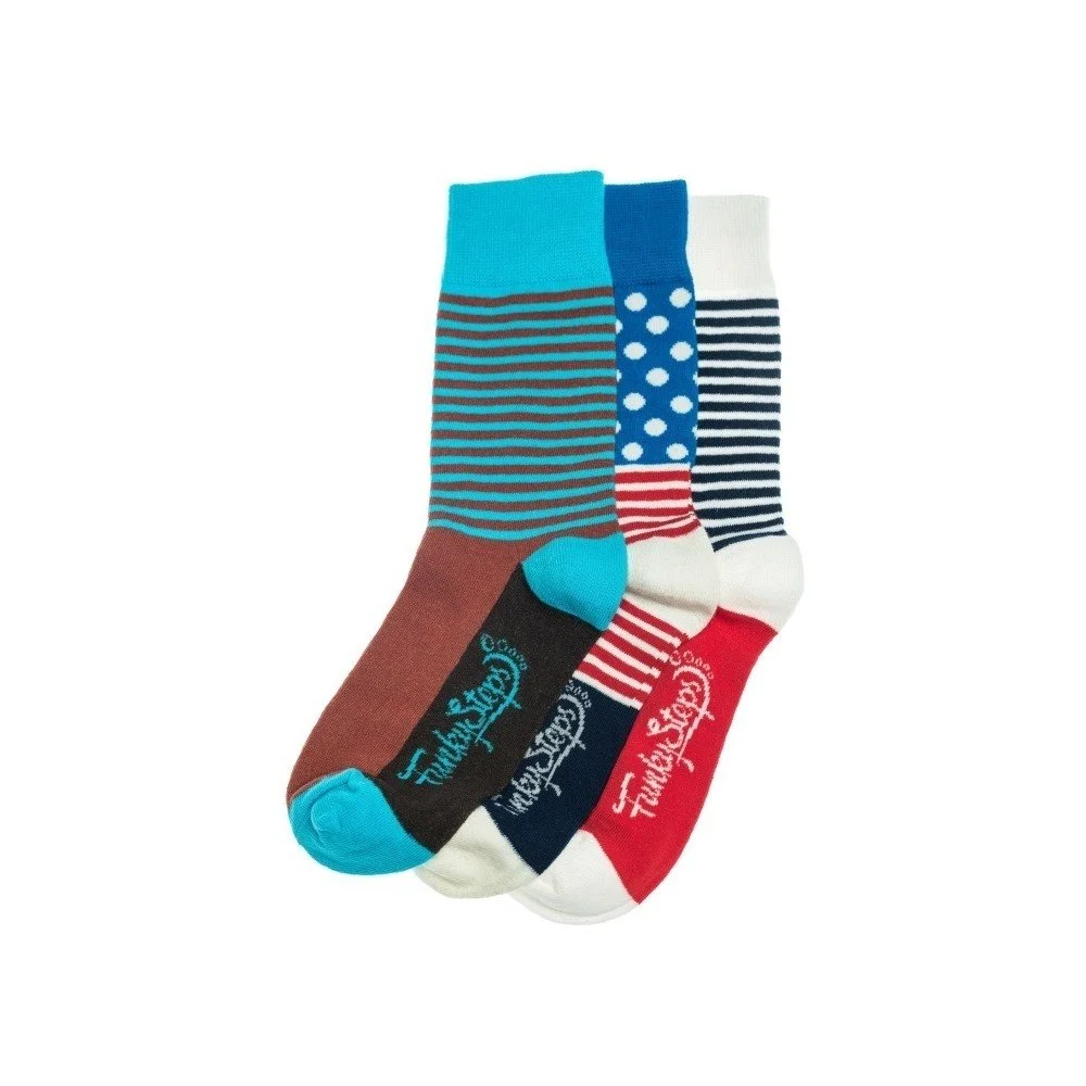 Sada 3 párů unisex ponožek Funky Steps Oliver, velikost 39/45 v:927756