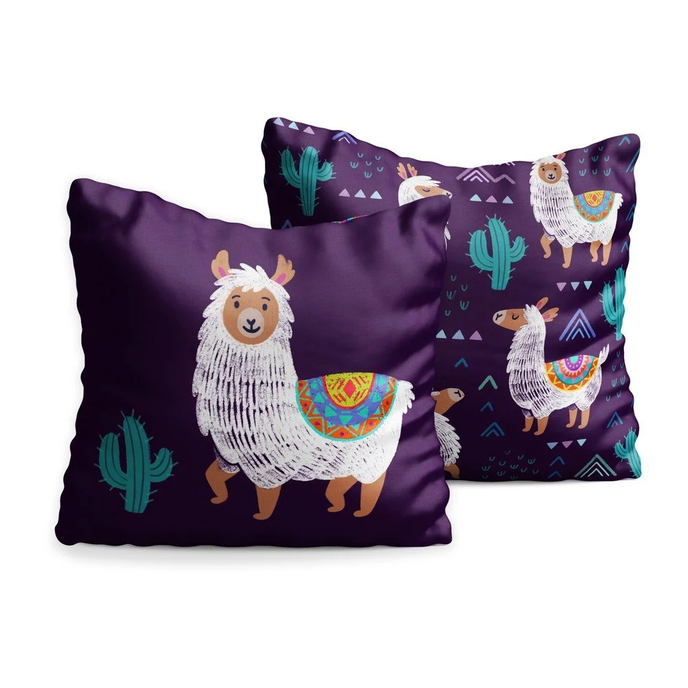Sada 2 dětských polštářů OYO Kids Llama Adventures, 40 x 40 cm v:1321876