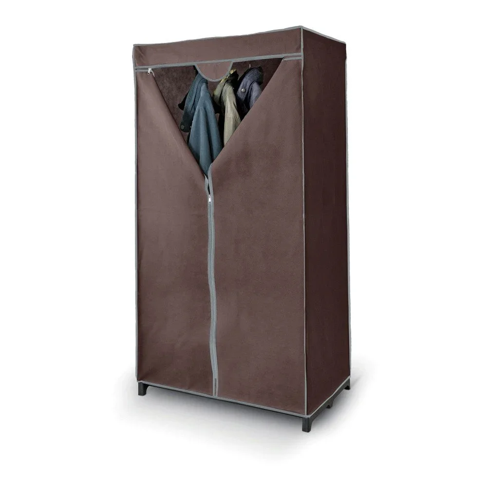 Hnědá látková šatní skříň 75x145 cm Living Closet v:921770