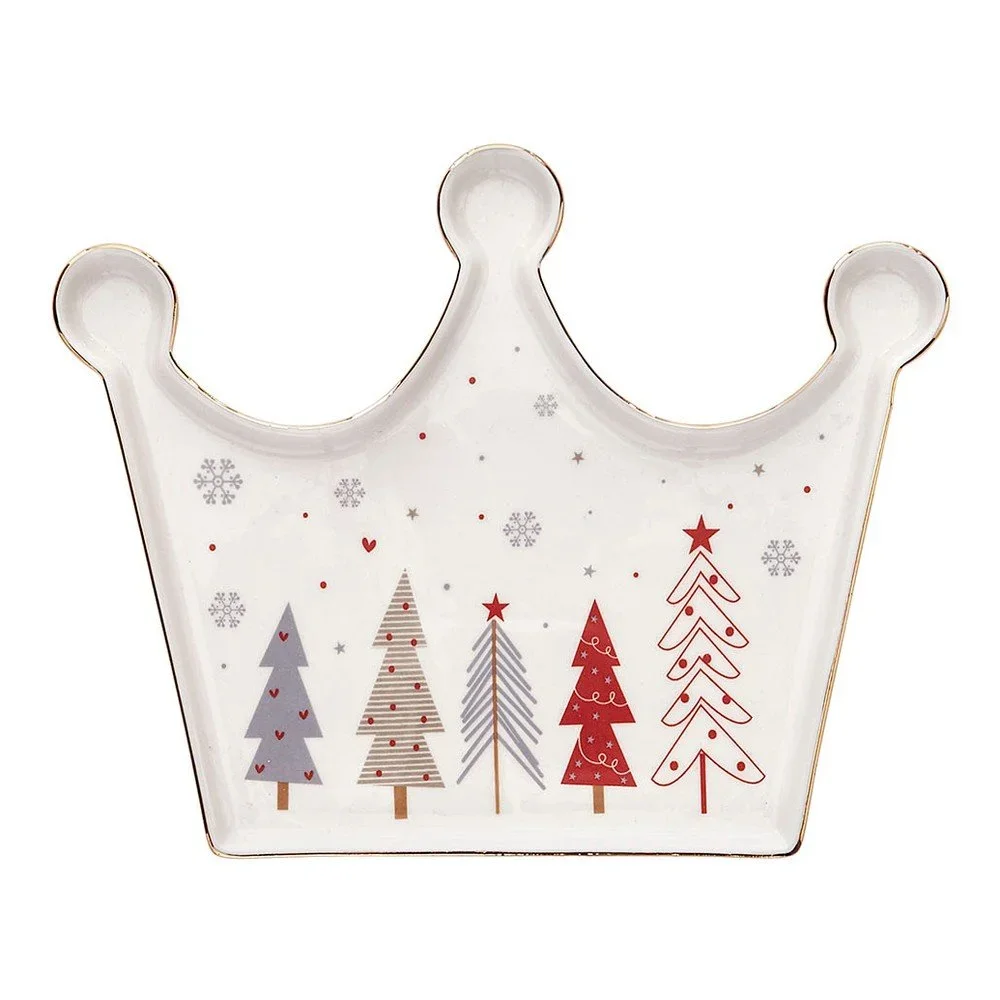 Porcelánový talíř s vánočním motivem Brandani Fiocco, délka 21 cm v:1391985