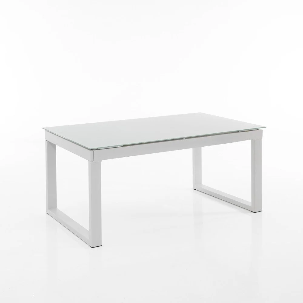 Bílý kovový rozkládací jídelní stůl Oreste Luchetta Clever, 160 x 90 cm v:1247840