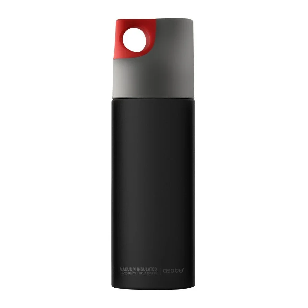 Černá termolahev s červeným detailem Asobu Le Canal, 470 ml v:1066202