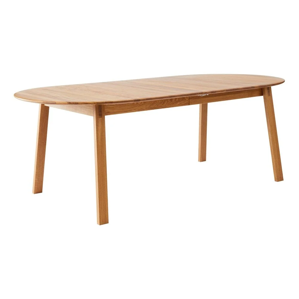 Rozkládací jídelní stůl s přídavnou deskou z dubového dřeva 100x220 cm Amalfi – Hammel Furniture v:1699898