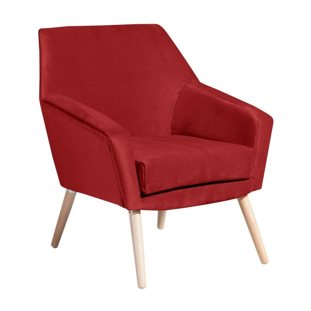 Cihlově červené křeslo Max Winzer Alegro Suede v:894858