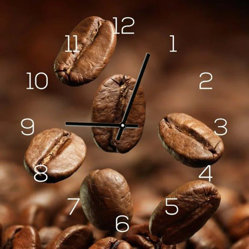 Skleněné hodiny DecoMalta Coffee, 30 x 30 cm v:819218