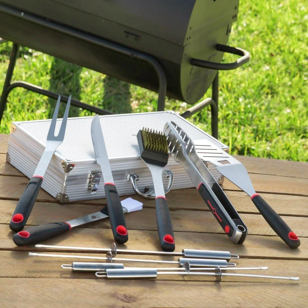 11dílná sada náčiní na grilování z nerezové oceli v kufříku InnovaGoods Professional Barbecue v:1209330