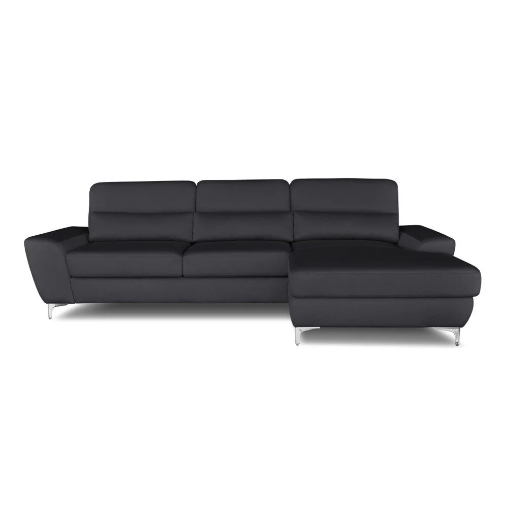 Tmavě šedá rohová rozkládací pohovka Windsor & Co. Sofas Omega, pravý roh v:762766