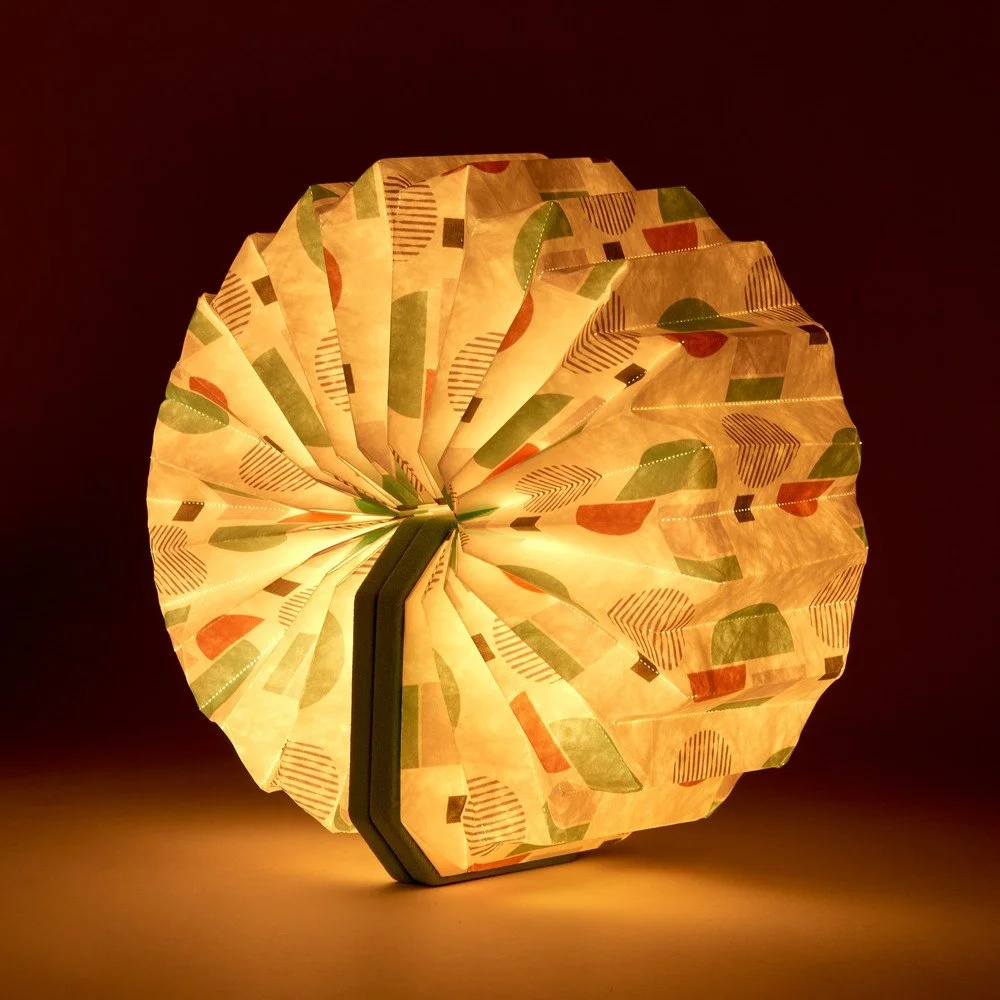 Modrá LED stmívatelná stolní lampa Accordion – Gingko v:1437731