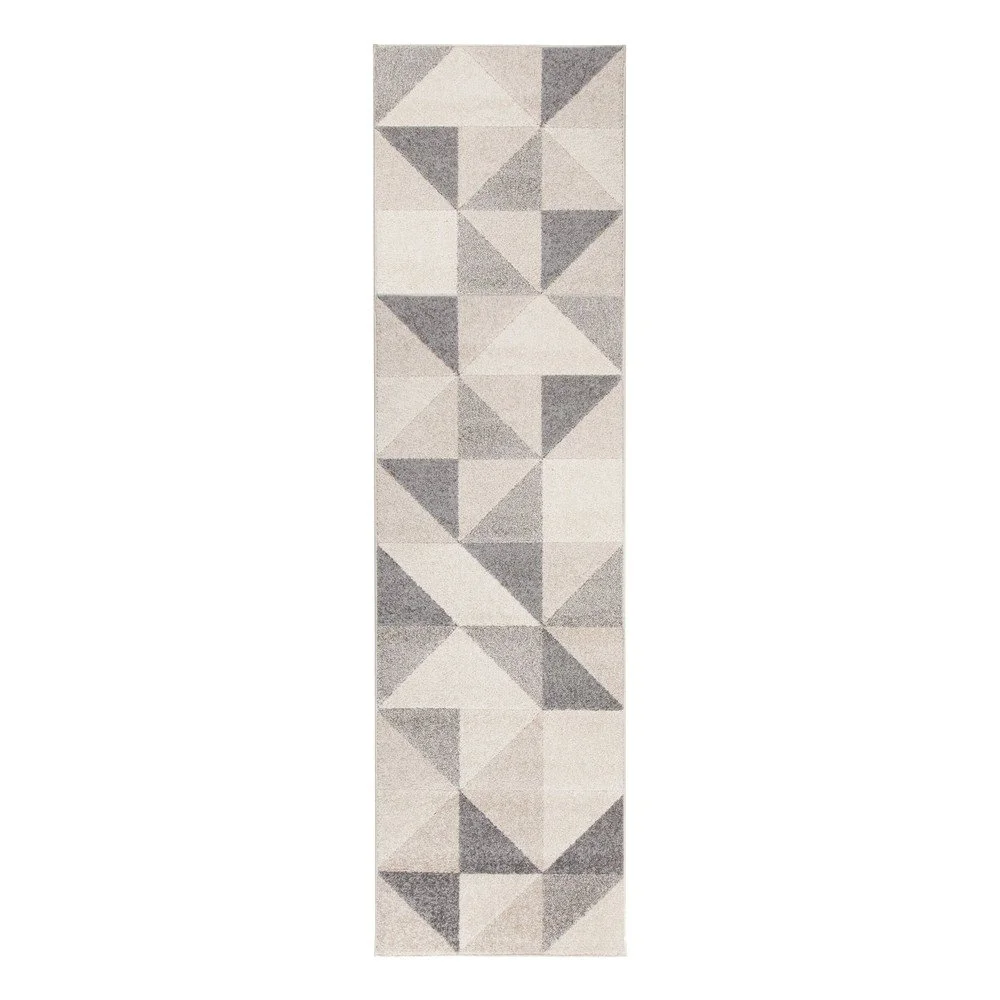 Šedo-béžový koberec Flair Rugs Urban Triangle, 60 x 220 cm v:1366377