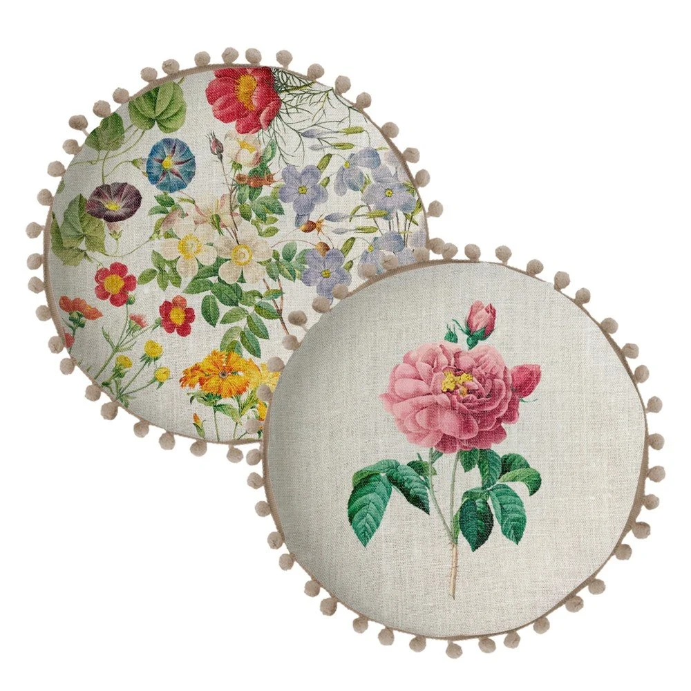 Oboustranný polštář Madre Selva Rose, ⌀ 45 cm v:1226988