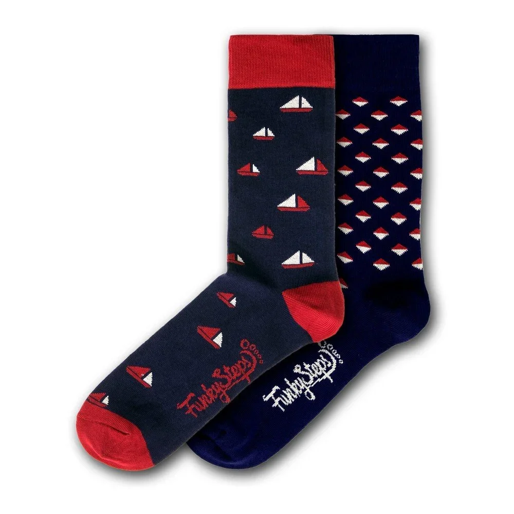 Sada 2 párů barevných ponožek Funky Steps Patterns Dark Mix, velikost 41 v:1334112
