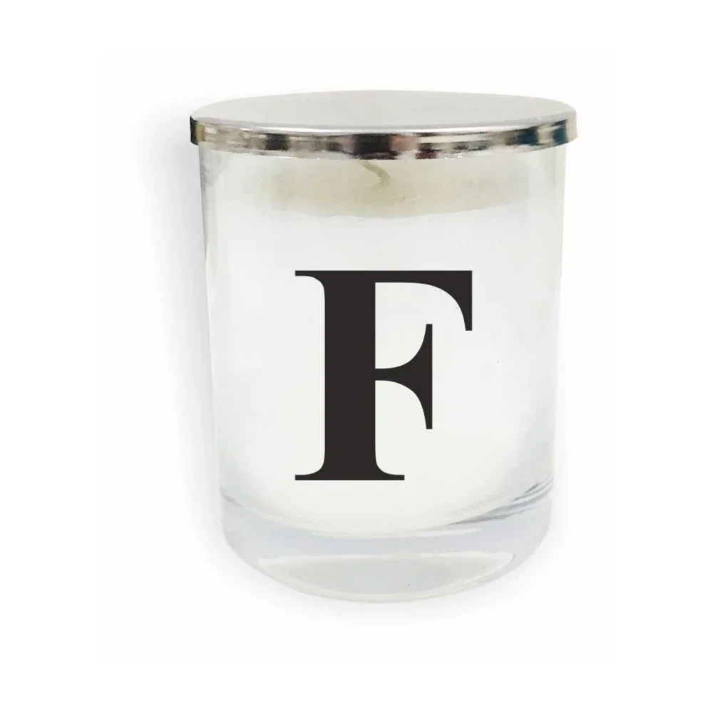 Bílo-černá svíčka North Carolina Scandinavian Home Decors Monogram Glass Candle F v:1193238