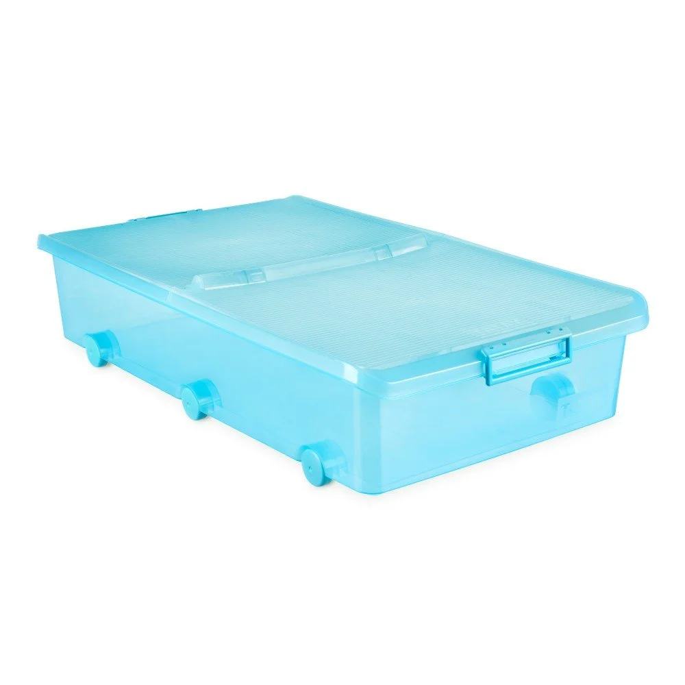 Tyrkysový úložný box pod postel na kolečkách Ta-Tay Storage Box v:1123180