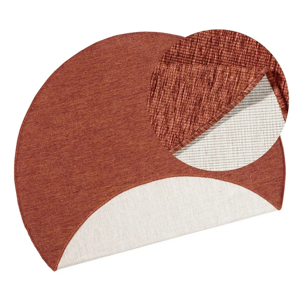 Cihlově červený venkovní koberec NORTHRUGS Miami, ø 140 cm v:979056