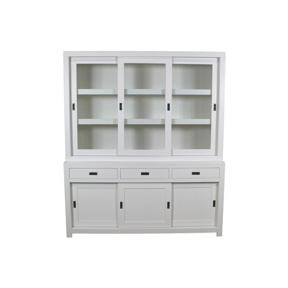 Bílý prosklený příborník z mangového dřeva HSM Collection Yorkshire v:897754