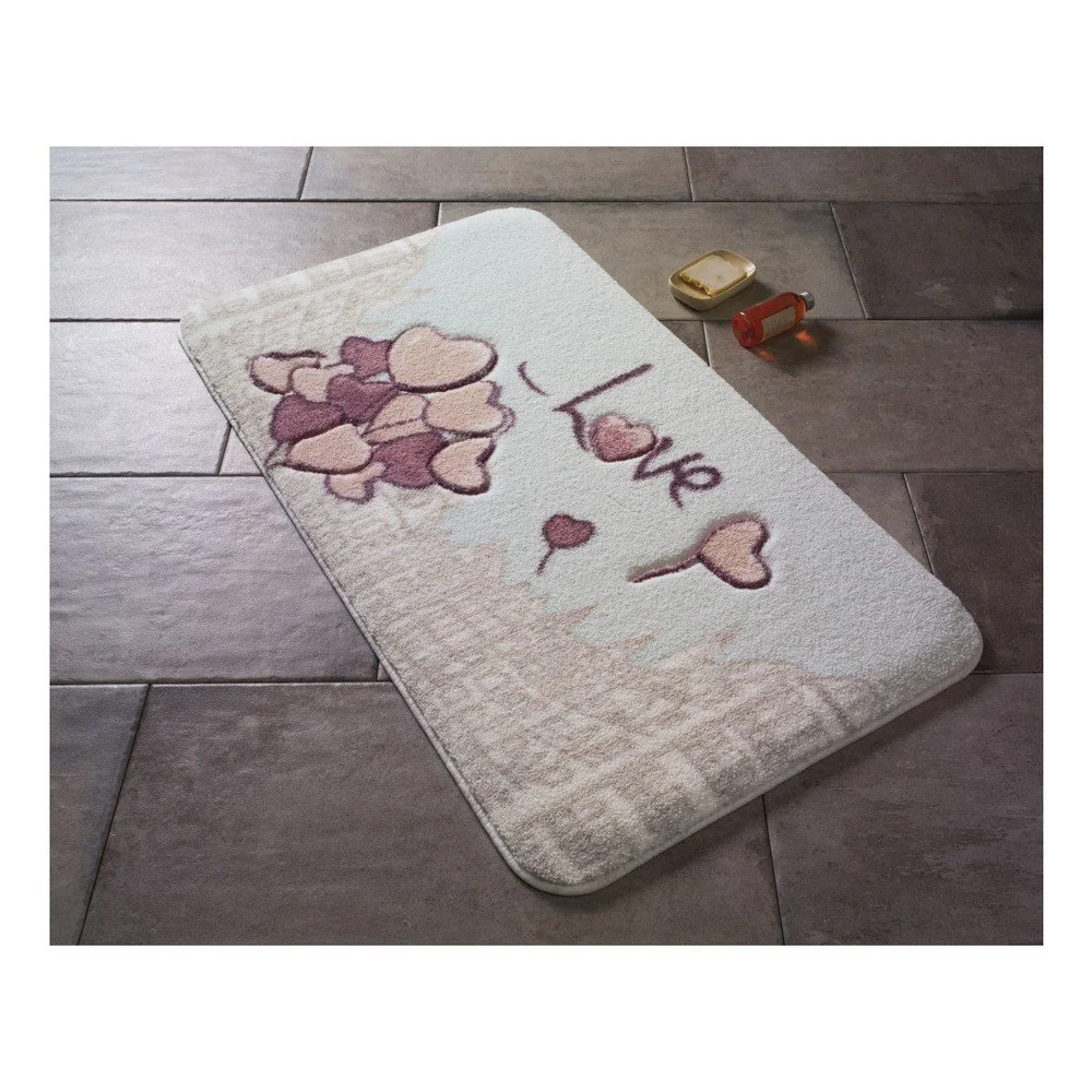 Vzorovaná předložka do koupelny Confetti Bathmats Love City, 80 x 140 cm v:1042064