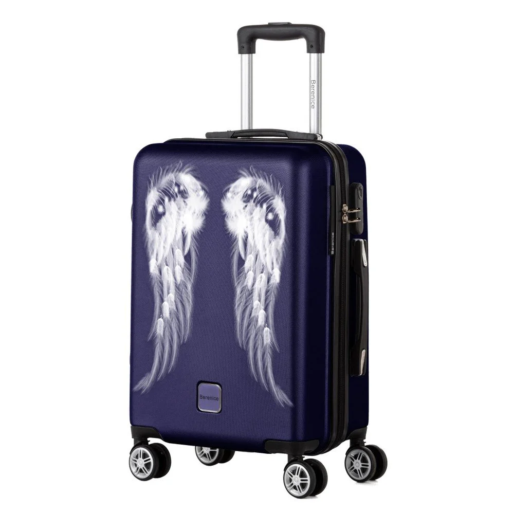 Tmavě modrý cestovní kufr Berenice Wings, 44 l v:1273860
