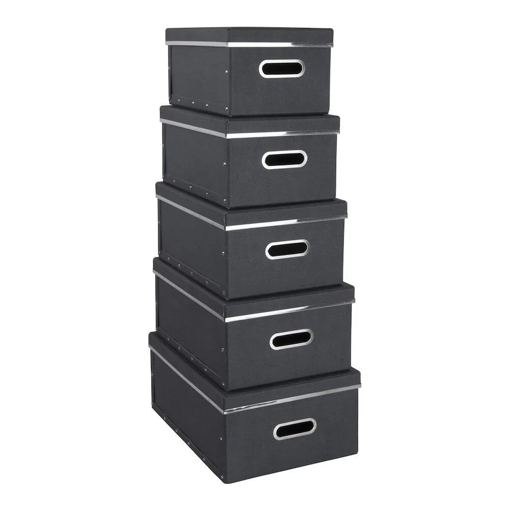 Úložné boxy s víkem v sadě 5 ks Joachim – Bigso Box of Sweden v:1577102