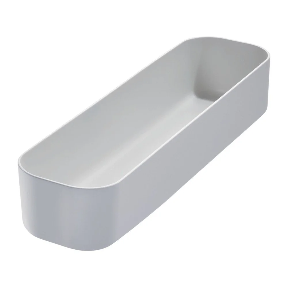 Šedý úložný box iDesign Eco Bin, 36,58 x 9,14 cm v:1429549