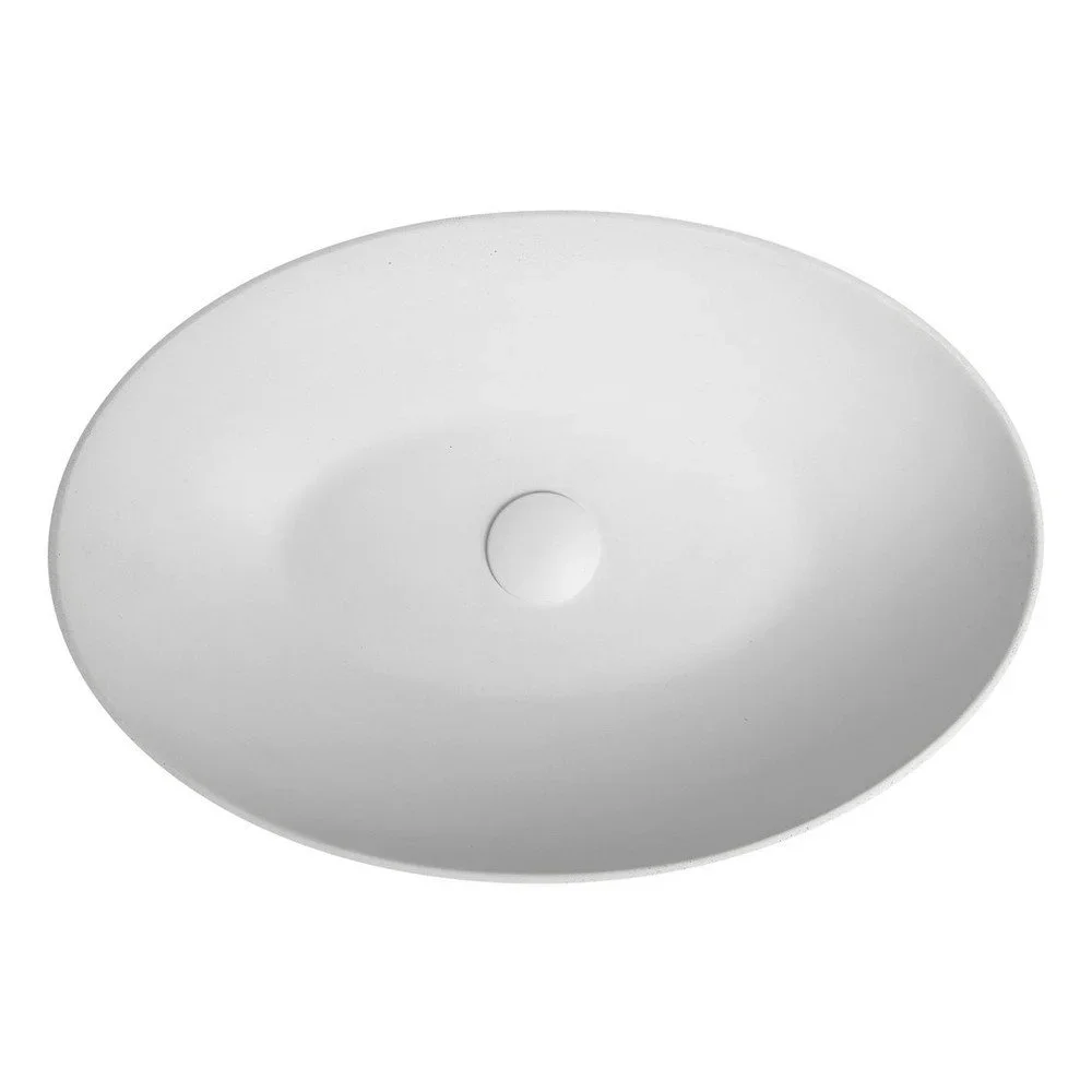 Světle šedé betonové umyvadlo Sapho Formigo 60 x 40 cm v:1442391