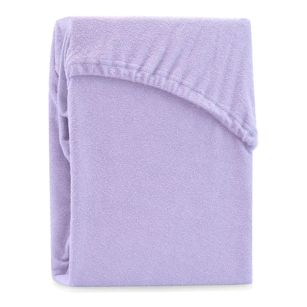 Fialové elastické prostěradlo na dvoulůžko AmeliaHome Ruby Siesta, 180/200 x 200 cm v:1309494