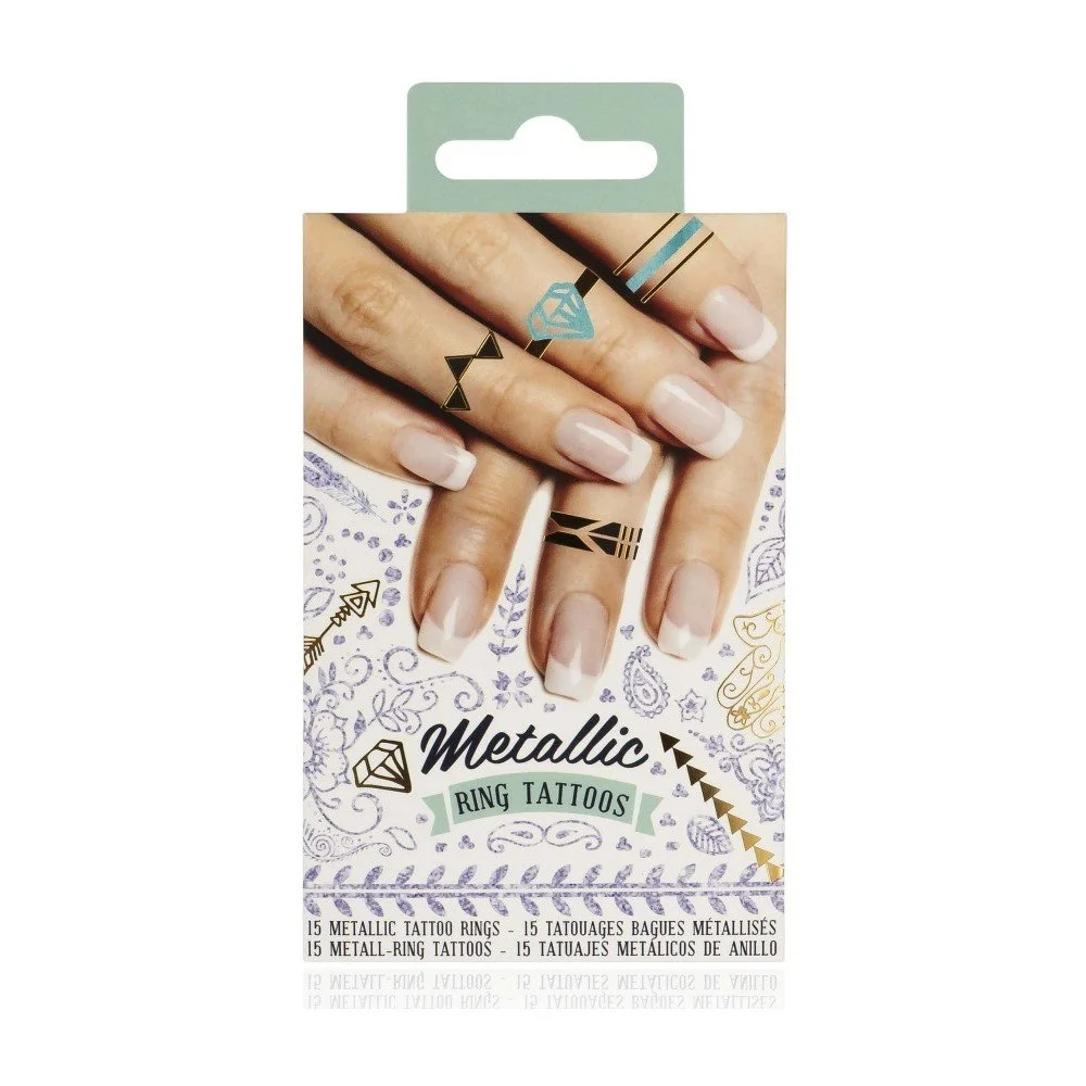 Sada 15 nalepovacích tetování npw™ Metallic Tattoos v:862140