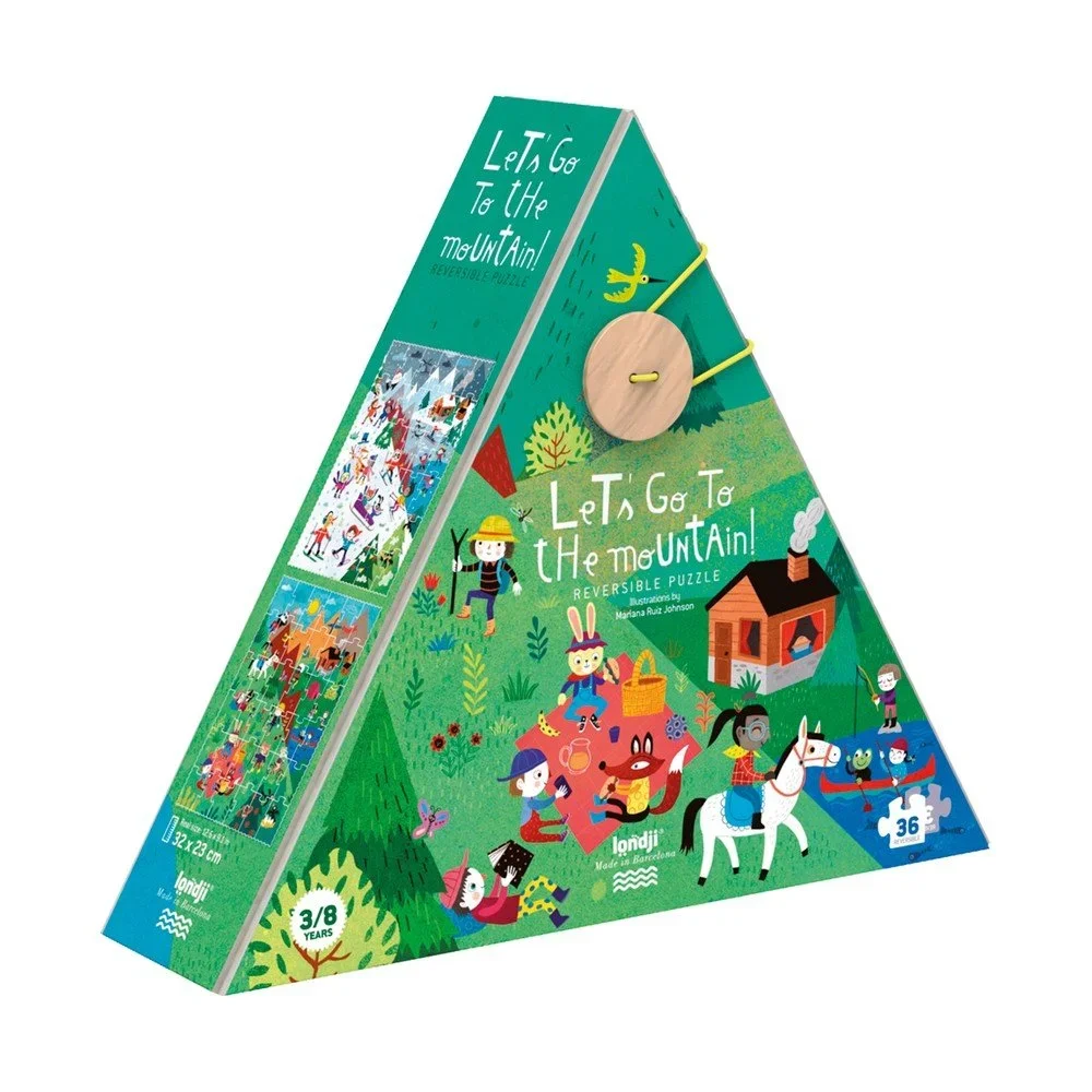 Oboustranné puzzle na horách v létě a zimě Londji v:1356595