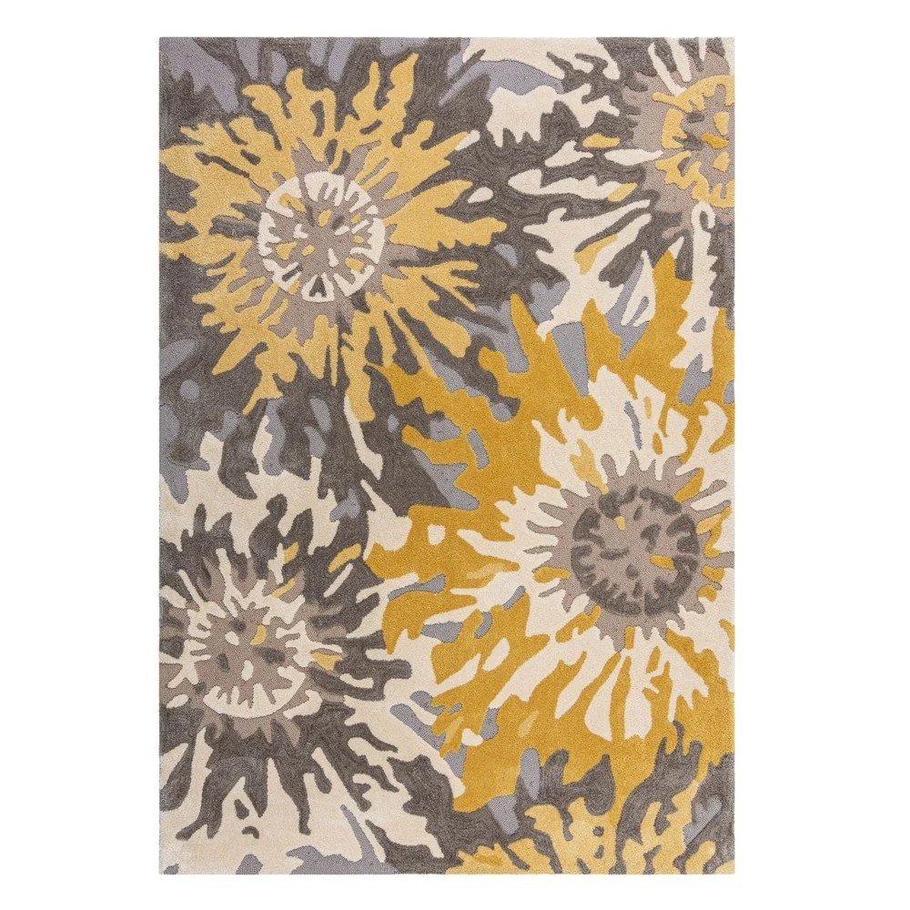 Šedo-žlutý koberec Flair Rugs Soft Floral, 160 x 230 cm v:1399441