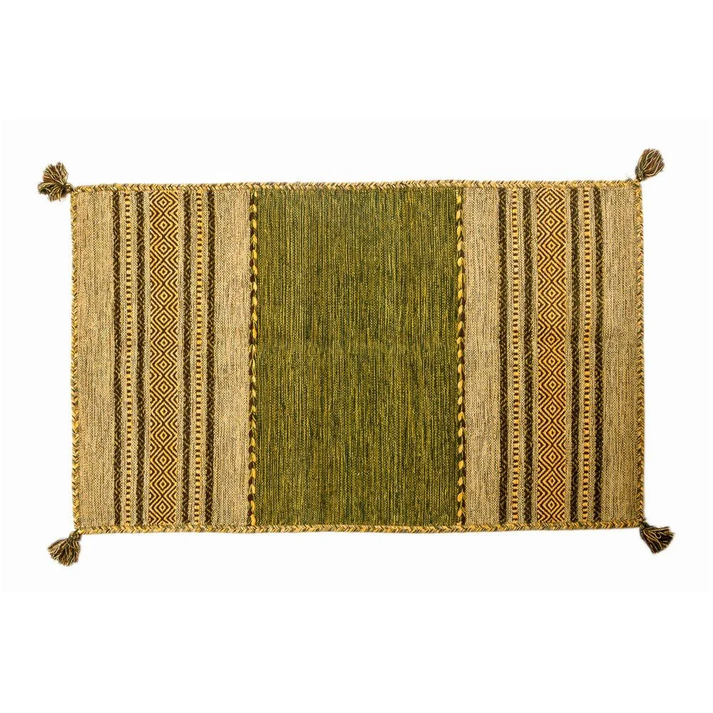 Zelený ručně tkaný koberec Navaei & Co Kilim Tribal 703, 200 x 140 cm v:917310