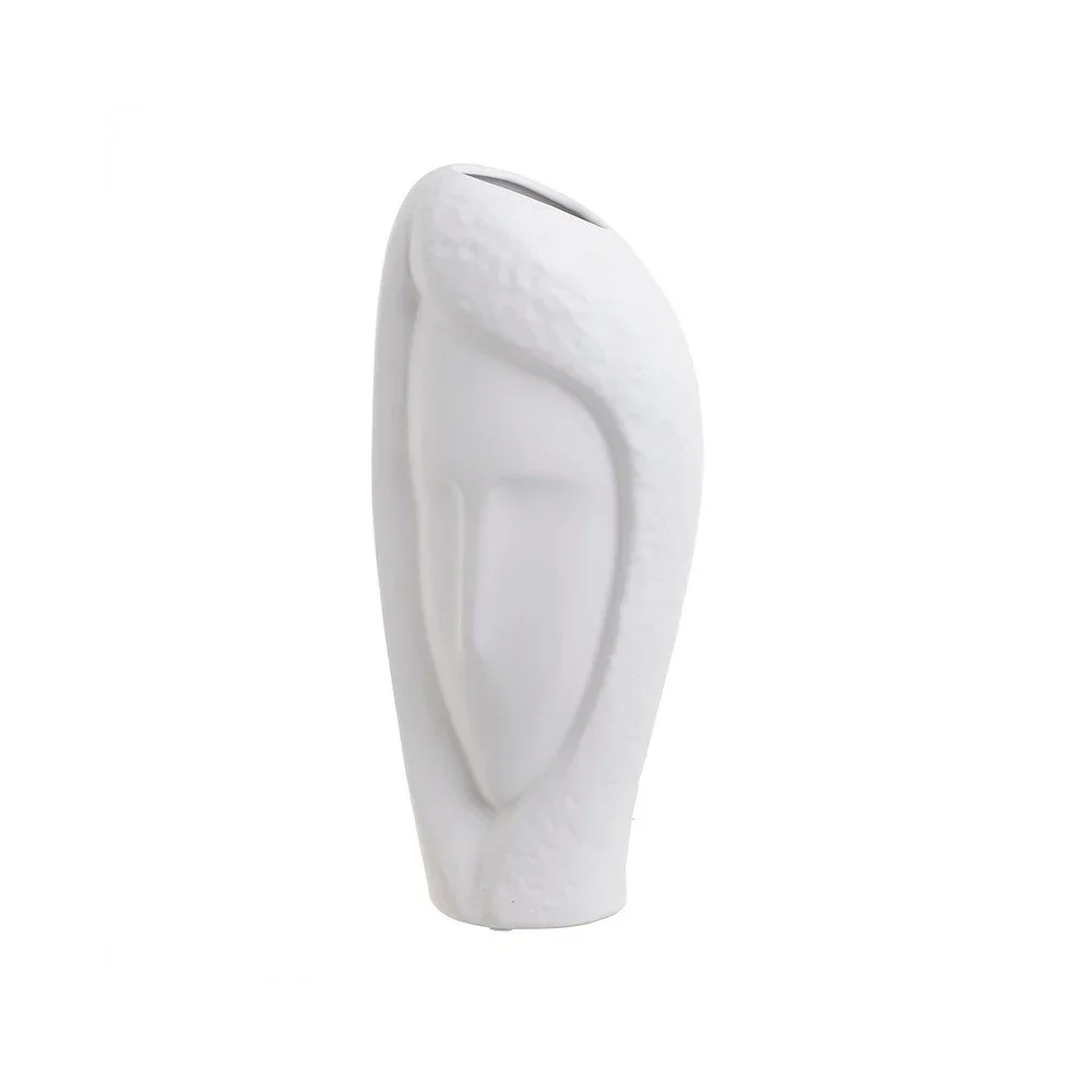 Bílá keramická váza InArt Female, výška 30,5 cm v:1352113 Bílá keramická váza InArt Female, výška 30,5 cm v:1352113