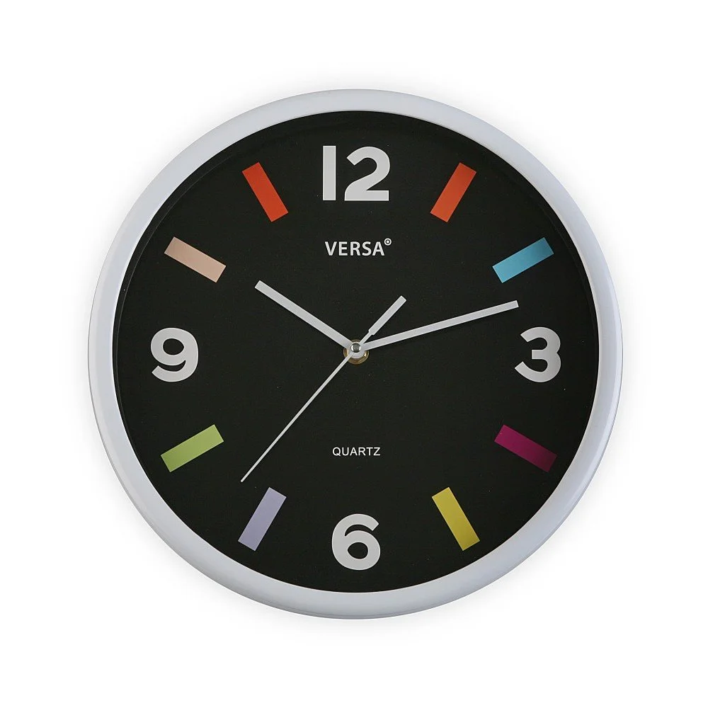 Bílé nástěnné hodiny Versa Moderna v:694416