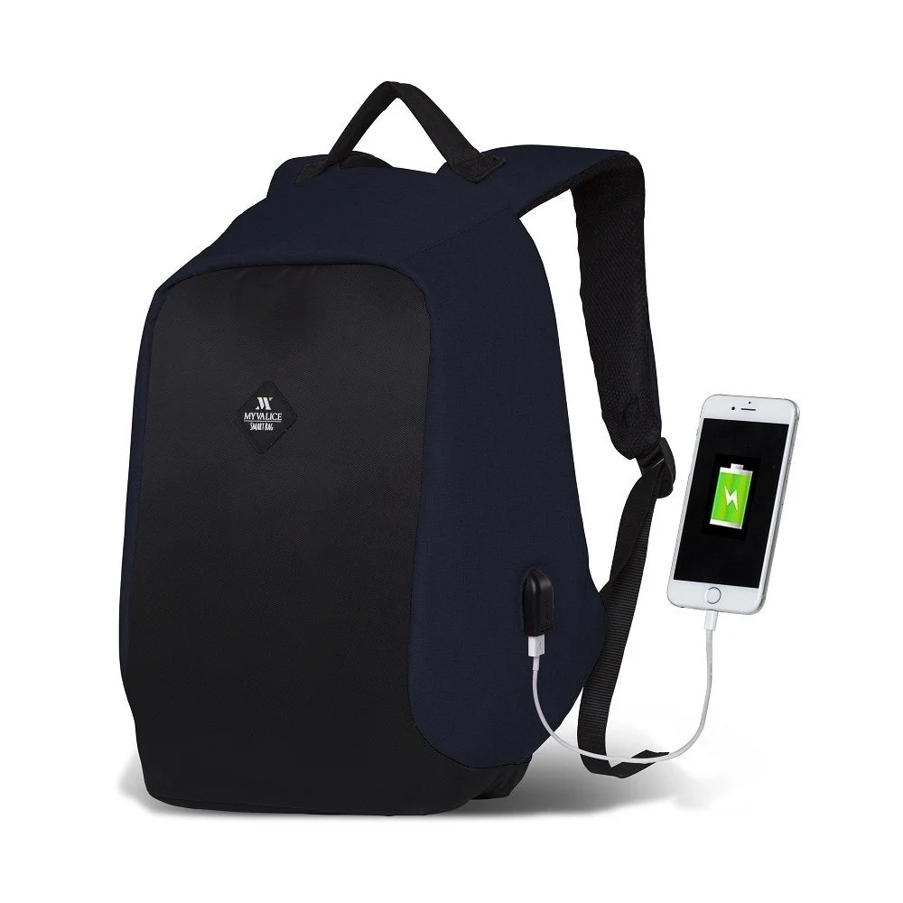 Tmavě modro-černý batoh s USB portem My Valice SECRET Smart Bag v:1219842