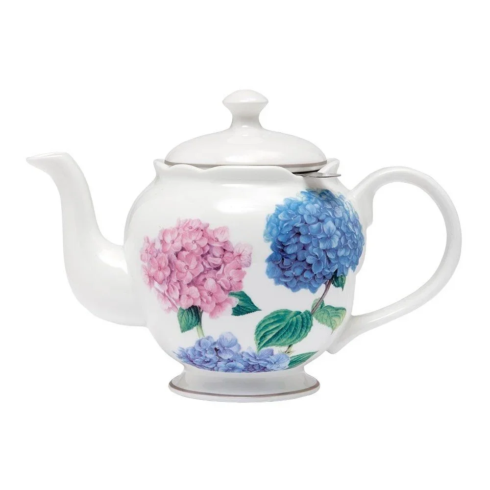 Konvička z kostního porcelánu se sítkem na sypaný čaj Ashdene Pastel Hydrangeas, 750 ml v:1068712