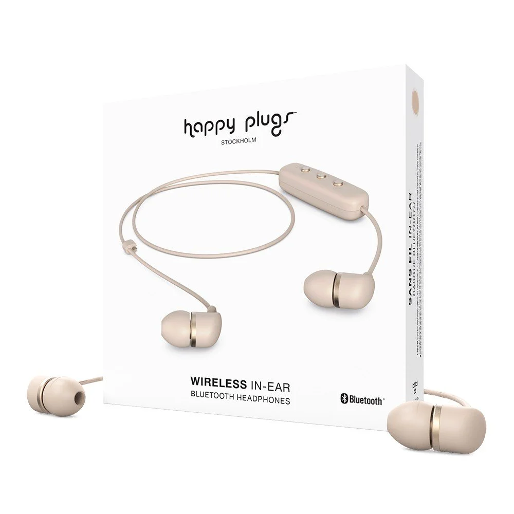 Bezdrátová sluchátka v tělové barvě Happy Plugs In-Ear v:1198672