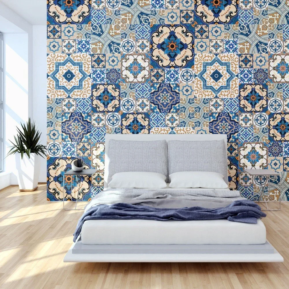 Sada 60 dekorativních samolepek na stěnu Ambiance Toundra, 10 x 10 cm v:1073552