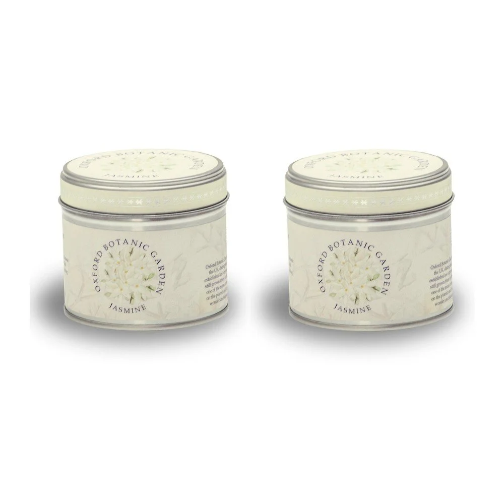 Sada 2 svíček v plechovce s vůni jasmínu Bahoma London Fragranced, 35 hodin hoření v:1223014