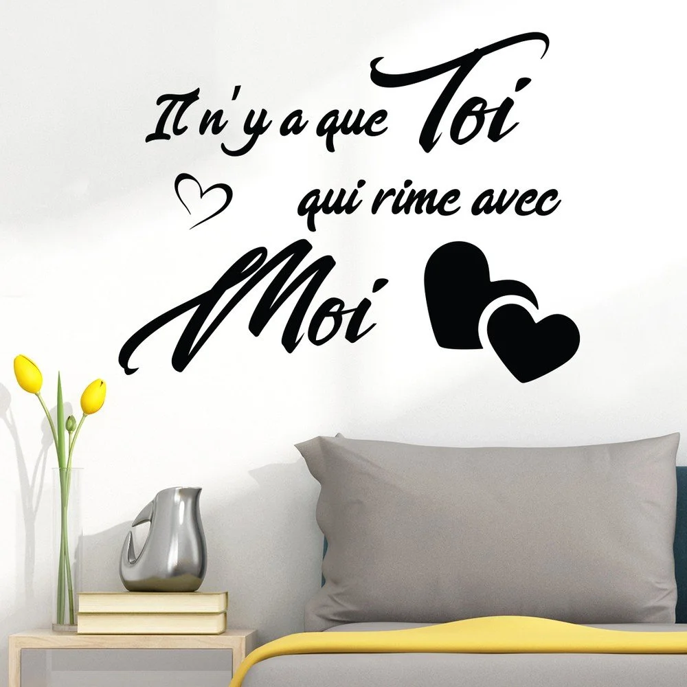 Černá samolepka Ambiance Quote Que Toi v:984100